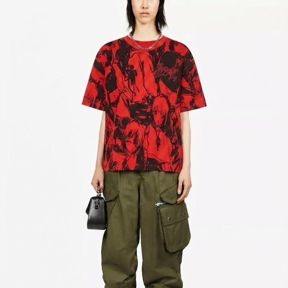 Billie Eilish x Takashi Murakami / All-Over Anime Tee - RED Variation Small